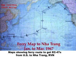Ferry Map to Nha Trang 1967 - Chuck Miller