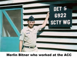 Merlin Bitner, who worked at ACC by Det 5, 6922nd SW, TSN-577-1